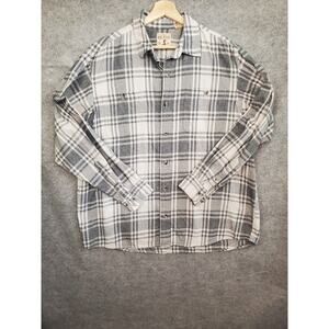 Red Head Brand Men's Size XL Black & White Plaid Button Up Shirt